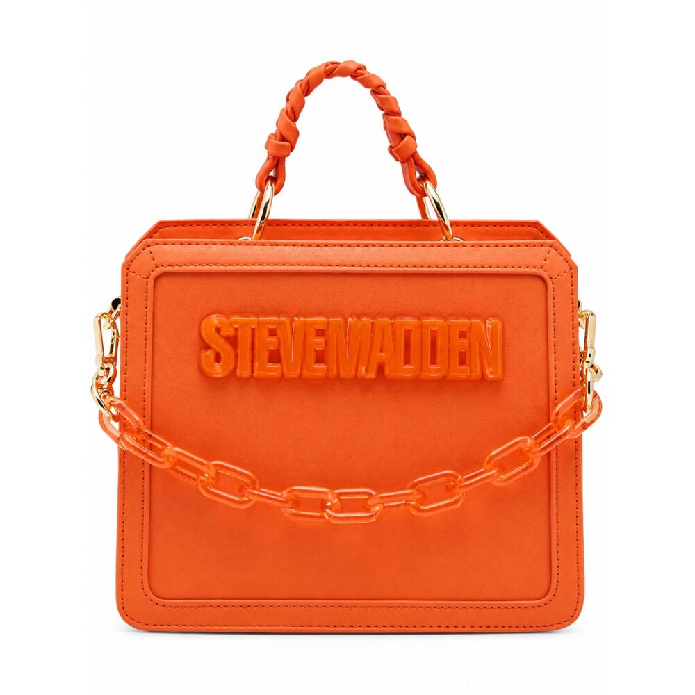 STEVE MADDEN Evelynz Mini Satchel Crossbody Handbag Tangerine